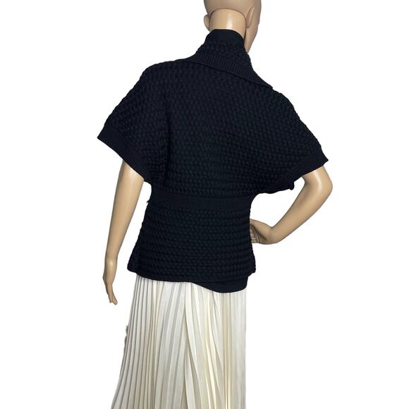 Piazza Sempione Black Knit Short Sleeve Sweater Size IT40/SM - Picture 3 of 11